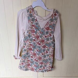 Tommy Bahama floral dress with cream long sleeved undershirt